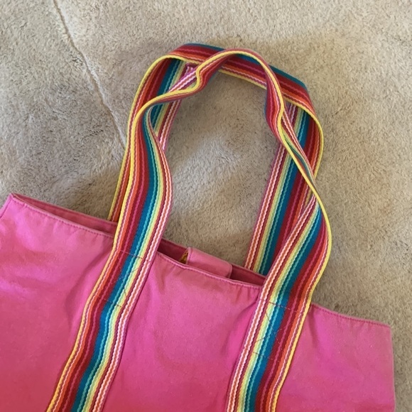 Lovely Disney Cotton Rainbow Strap Detail Quality Lined Tote - Picture 2 of 8